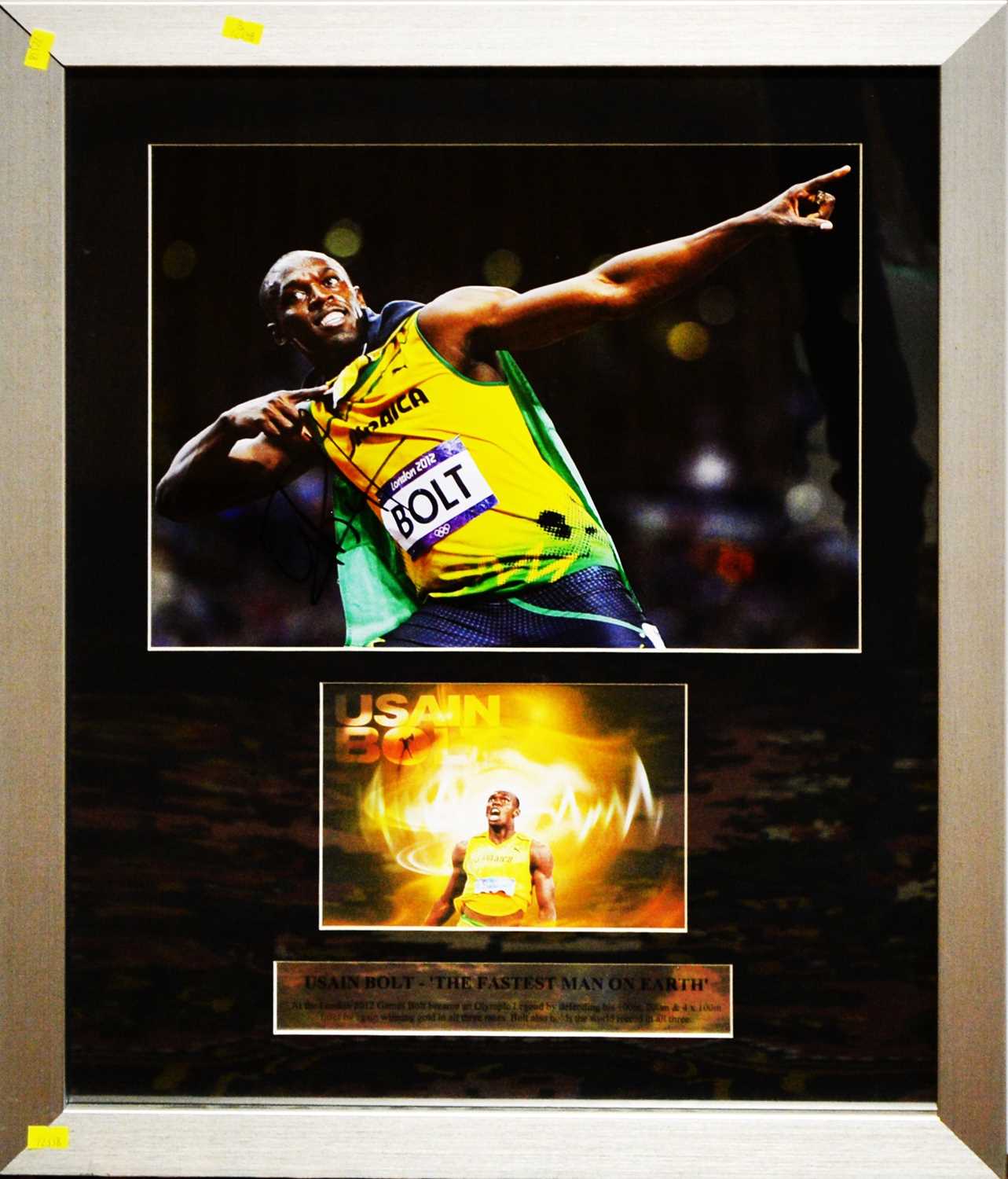 Lot 623 - Usain Bolt signed montage