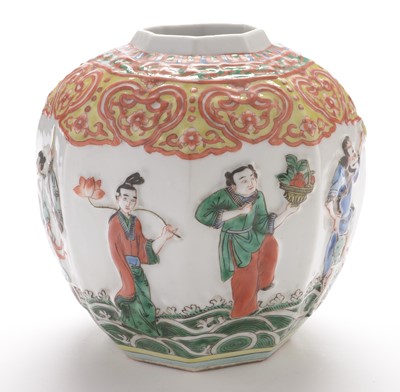 Lot 470 - A Japanese octagonal jar