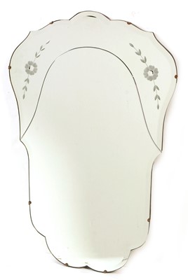 Lot 695 - 20th Century shield-shaped mirror