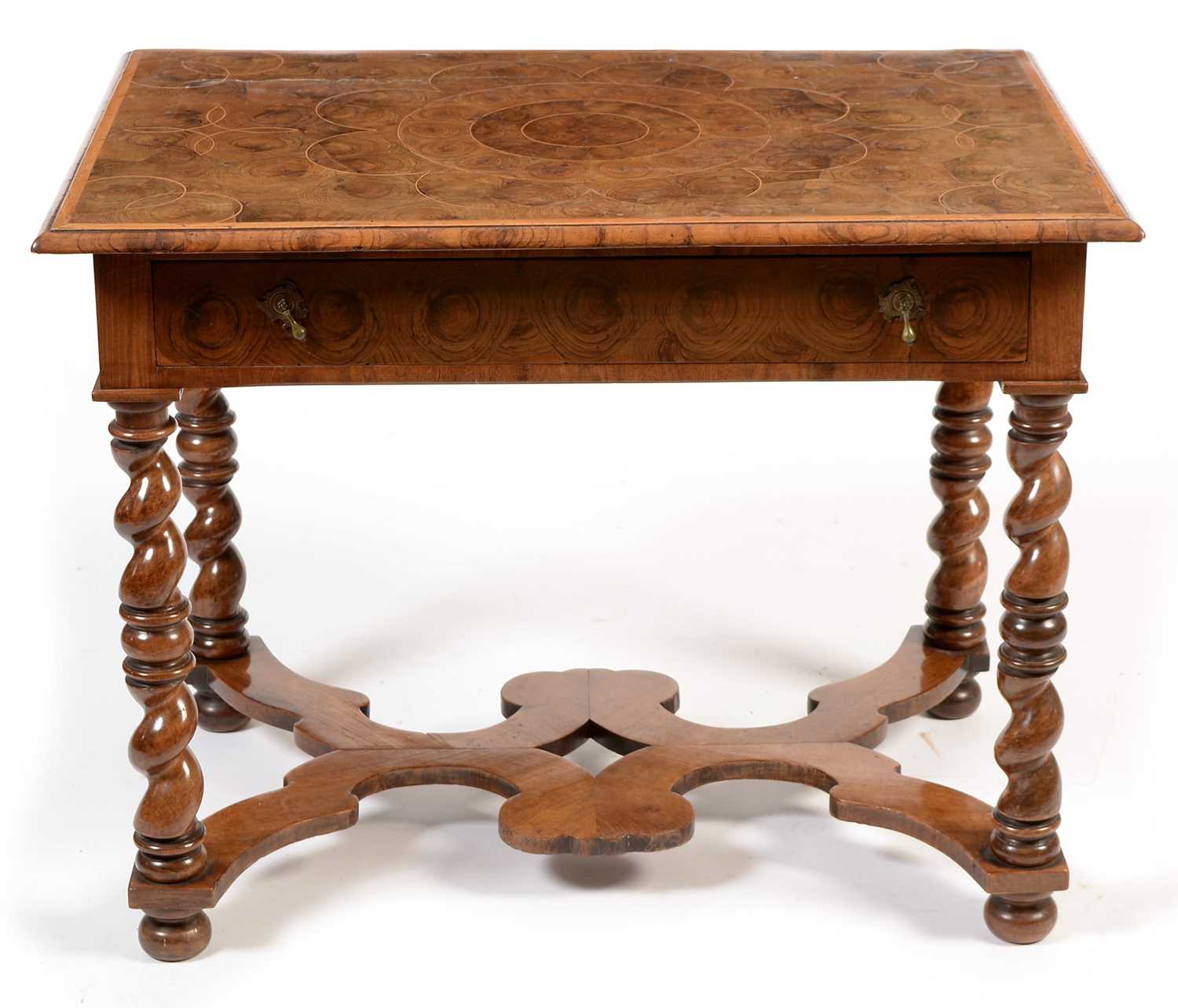 816 - 19th Century walnut and oyster veneered side table 