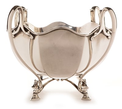 Lot 249 - Art Nouveau silver four handled bowl