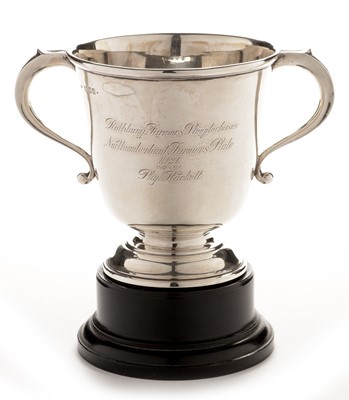 Lot 245 - Silver two handled trophy cup
