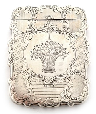 Lot 262 - Victorian silver card case by Taylor & Perry