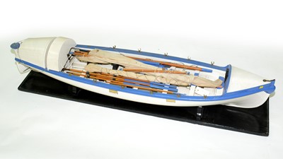 Lot 451 - Model by J. Swaddle, shipbuilder Scotswood Road, of an experimental prop driven lifeboat.