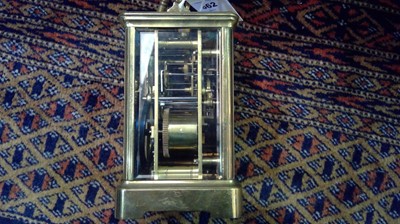 Lot 662 - Early 20th Century brass cased carriage clock