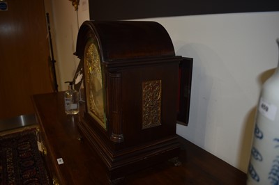 Lot 663 - Mahogany cased bracket clock with Winterhalder & Hofmeier movement