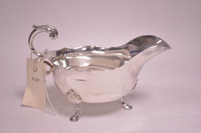 Lot 312 - Silver sauce boat