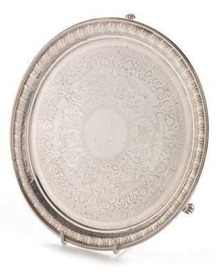 Lot 253 - A Victorian silver salver, by Walker & Hall