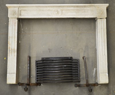 Lot 817 - Victorian polished limestone fire surround