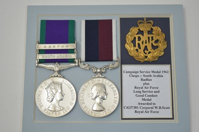 Lot 222 - RAF Long Service and Good Conduct pair