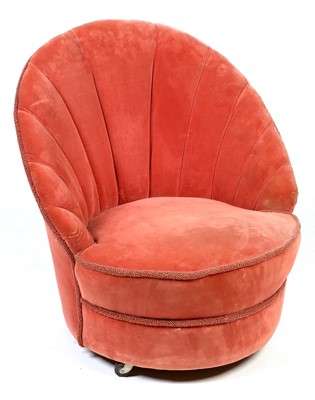 Lot 1221 - Art Deco style tub chair