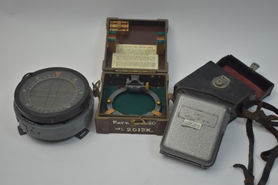 Lot 778 - Azimuth Circle, Cowley Automatic Level and a Military Compass.