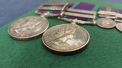 Lot 356 - Middle East medal pair with miniatures