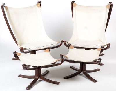 Lot 1173 - Sigurd Ressell Falcon lounge chairs
