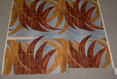 Lot 1119 - Edinburgh Weavers - A roll of Orange, Grey and Mustard fabric
