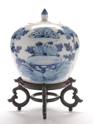 Lot 441 - Chinese blue and white jar and cover