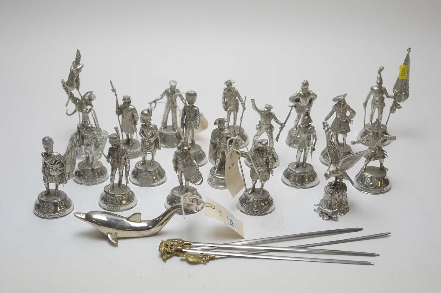 Lot 229 Pewter figures