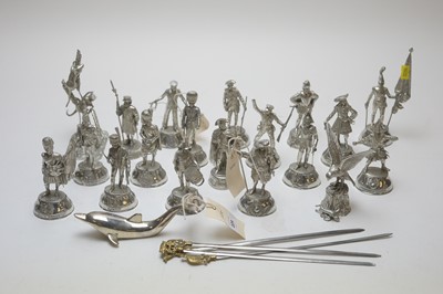 Lot 229 - Pewter figures
