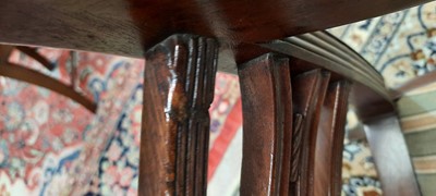 Lot 728 - Ten Regency style mahogany dining chairs