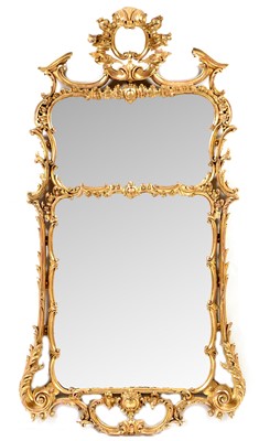 Lot 676 - A modern two plate rococo wall mirror