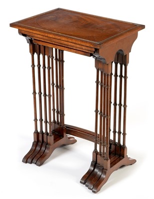 Lot 729 - Early 20th Century quartetto nest of kingwood and mahogany tables