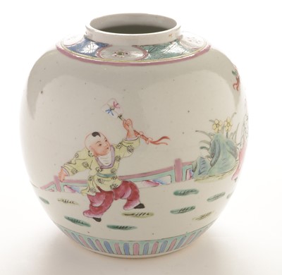 Lot 458 - Chinese famille rose ginger jar and cover
