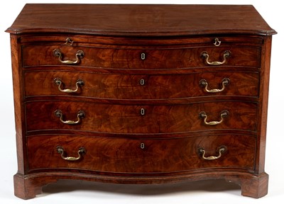 Lot 733 - George III serpentine chest of drawers