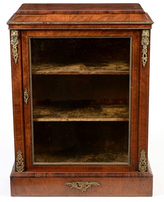 Lot 736 - Victorian walnut gilt metal mounted pier cabinet