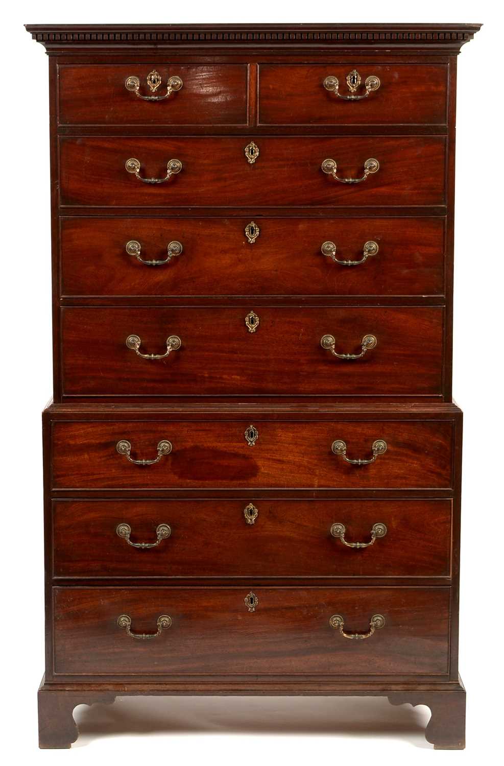 Lot 746 - 19th Century mahogany chest on chest