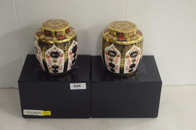 Lot 525 - Royal Crown Derby Imari ginger jars
