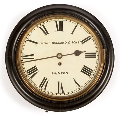 Lot 660 - A wall timepiece by P Holland & Sons, Swinton.