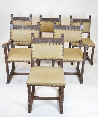 Lot 803 - Jacobean style dining chairs