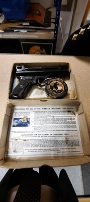 Lot 1042 - Boxed Webley Premier .22 cal air pistol