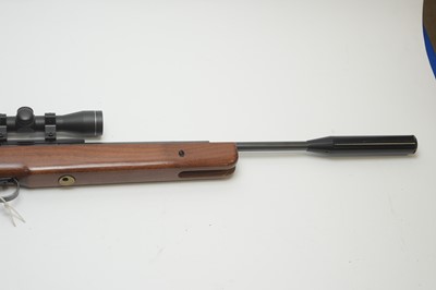 Lot 1044 - BSA .22cal air rifle with scope and moderator
