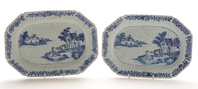 Lot 454 - Four Chinese export serving dishes