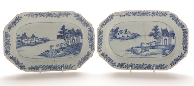 Lot 454 - Four Chinese export serving dishes