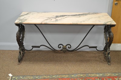 Lot 965 - Marble topped console table