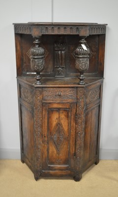 Lot 799 - Victorian oak carved cabinet