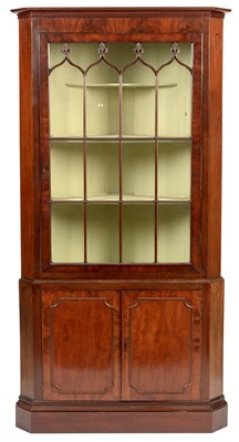 Lot 784 - Late 19th Century mahogany corner cabinet