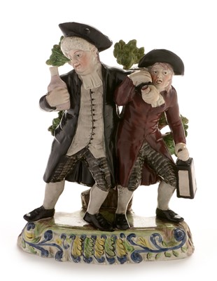 Lot 485 - Staffordshire group Vicar and Moses