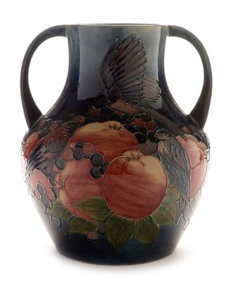 Lot 502 - Moorcroft Birds and Berries vase
