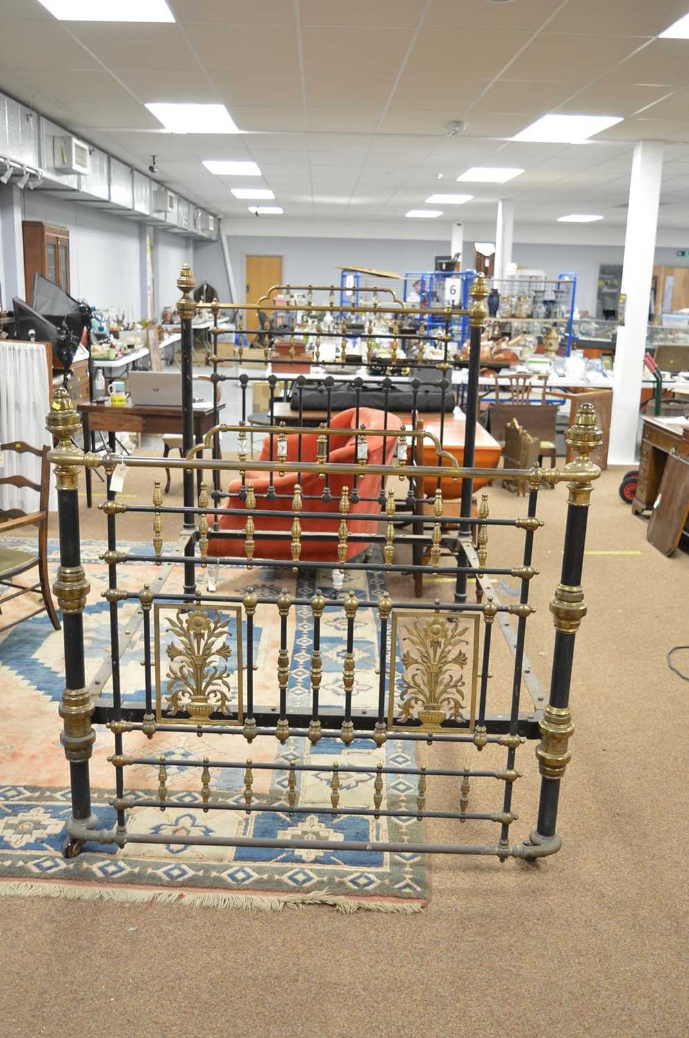 Lot 946 - Brass bed