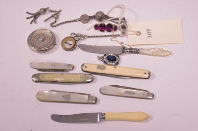 Lot 316 - Jewellery and fruit knives