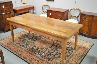 Lot 787 - Early 20th Century fruitwood farmhouse table