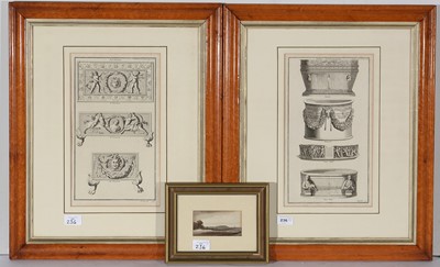 Lot 236 - Style of Peter DeWint - watercolour, and two antique engravings.