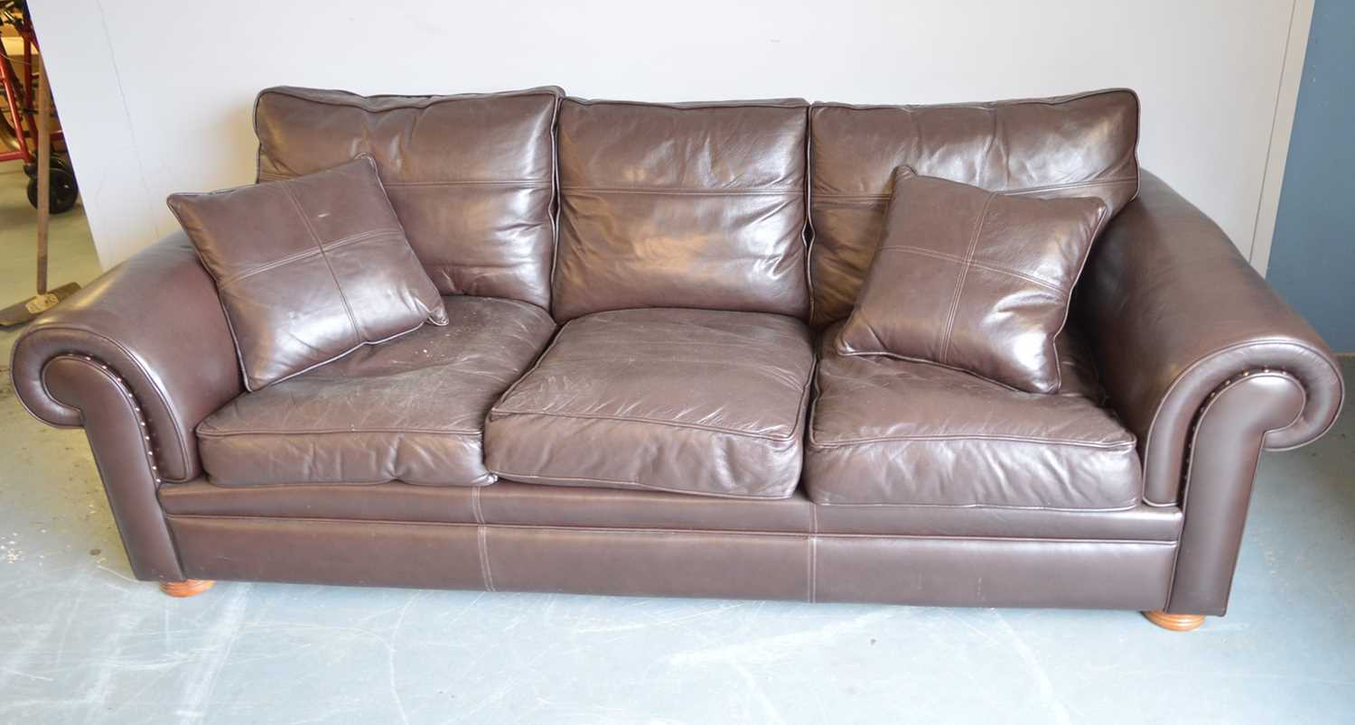 Lot 623 - Duresta leather sofa