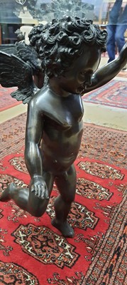 Lot 873 - After Auguste Moreau bronzed coffee table