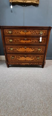 Lot 798 - 19th Century dutch marquetry chest of drawers