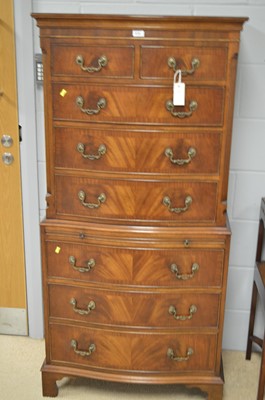 Lot 618 - Georgian style chest on chest.