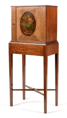 Lot 800 - Gillows satinwood music cabinet